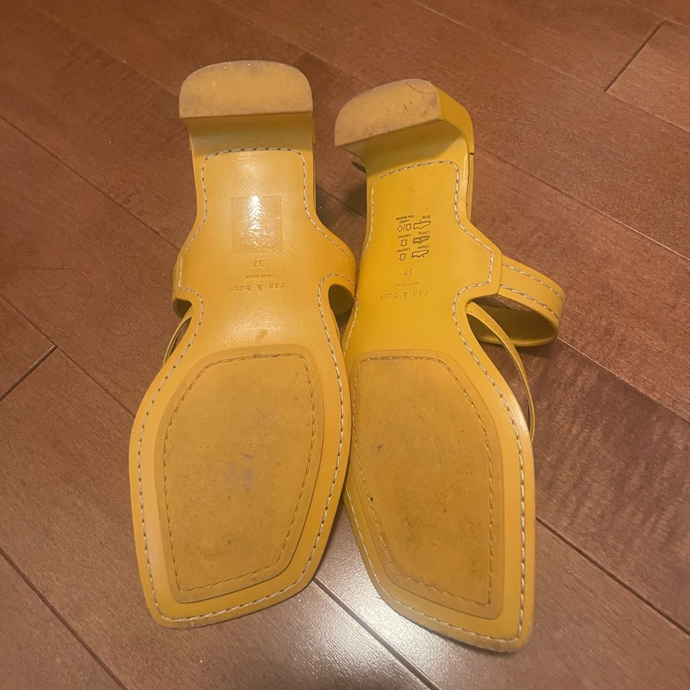 💛Rag & Bone Colt size 7 yellow heel sandals. Offers welcomed!!💛 - Picture 5 of 6